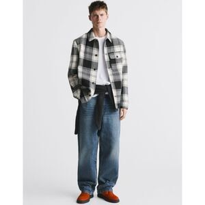 Zara Plaid Overshirt Button Down Outerwear Jacket